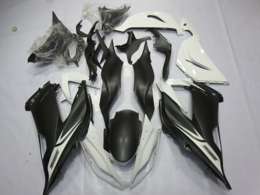 Carenado Moto Kawasaki ZX6R 2013-2018 - Blanco Negro Mate