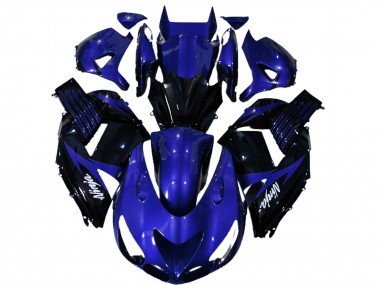 Carenado Moto Kawasaki ZX14R 2006-2011 - Azul Negro Brillante Blanco Ninja
