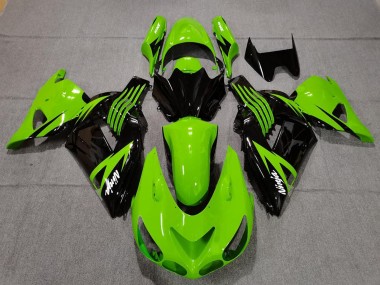 Carenado Moto Kawasaki ZX14R 2006-2011 - Verde Negro Brillante Blanco Ninja