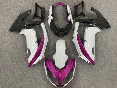 Carenado Moto Kawasaki Ninja 650R 2009-2011 - Blanco Magenta Negro Mate