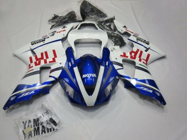 Carenado Moto Yamaha R1 2000-2001 - Blanco Azul Rojo Fiat Motul