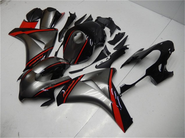 Carenados Moto Honda CBR1000RR 2008-2011 - Gris Rojo Negro Brillante