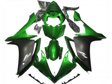 Carenados Moto Yamaha R1 2007-2008 - Verde Negro Mate