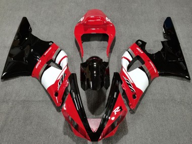 Carenado Moto Yamaha R1 2000-2001 - Rojo Blanco Negro Brillante