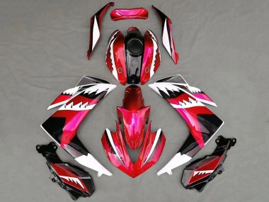 Carenado Moto Yamaha R3 2015-2018 - Rojo Blanco Negro Tiburón