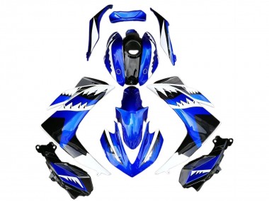 Carenado Moto Yamaha R3 2015-2018 - Azul Blanco Negro Tiburón