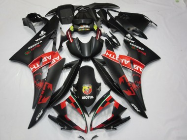 Carenado Moto Yamaha R6 2006-2007 - Negro Mate Rojo Abarth Motul Michelin