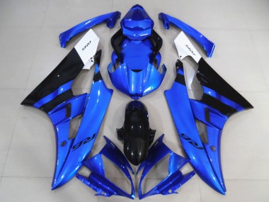 Carenado Moto Yamaha R6 2006-2007 - Blanco Azul Negro Brillante