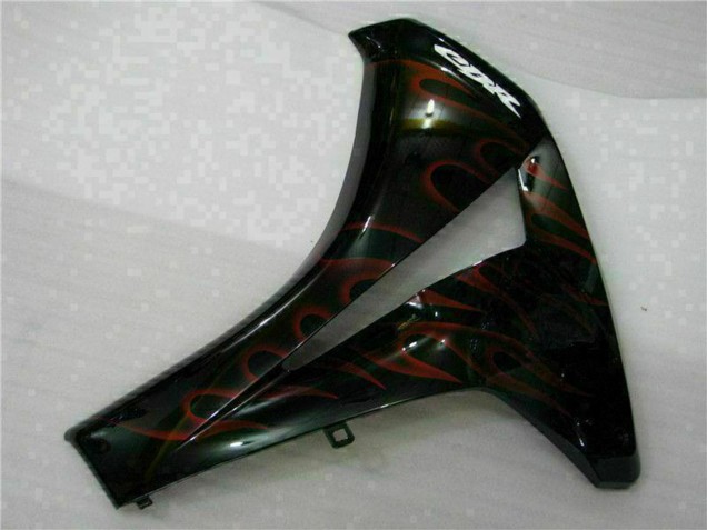 Kits Carenados Moto Honda CBR1000RR 2008-2011 - Negro Brillante Rojo Llama