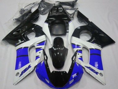 Carenado Moto Yamaha R6 1998-2002 - Blanco Azul Negro Brillante