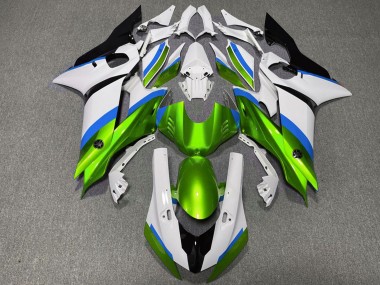 Carenado Moto Yamaha R6 2017-2023 - Blanco Azul Verde