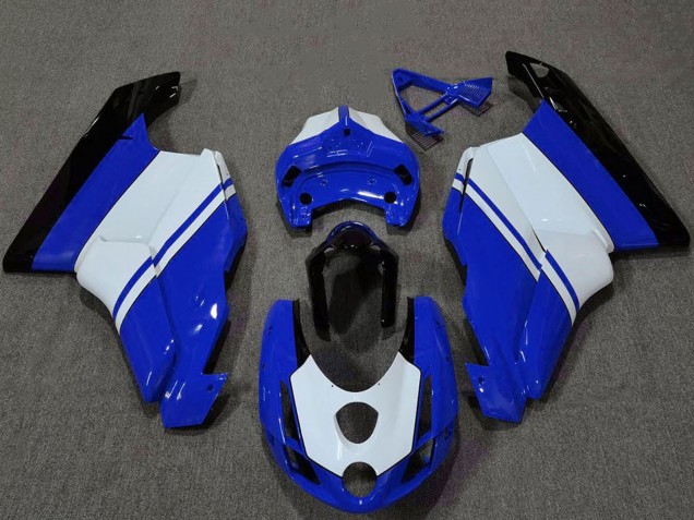 Carenado Moto Ducati 749 999 2003-2004 - Blanco Azul Negro Brillante