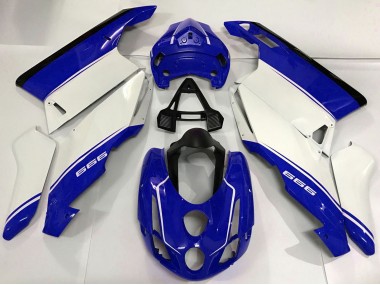 Carenado Moto Ducati 999 2003-2004 - Blanco Azul Negro