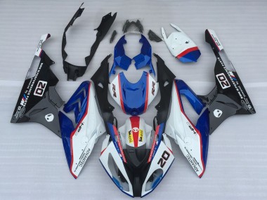 Carenado Moto BMW S1000RR 2017-2018 - Blanco Azul Rojo Negro Brillante OEM Estilo
