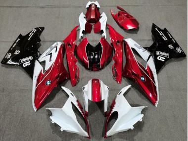 Carenado Moto BMW S1000RR 2017-2018 - Blanco Rojo Negro Brillante