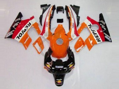 Carenado Moto Honda CBR600 F2 1991-1994 - Naranja Blanco Rojo Negro Brillante Repsol