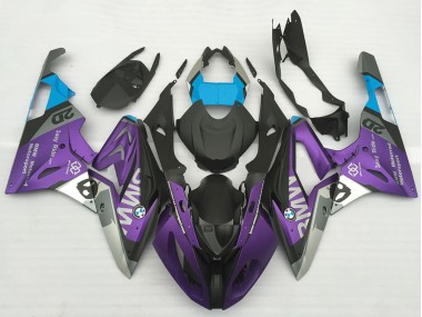Carenado Moto BMW S1000RR 2017-2018 - Plata Púrpura Azul Negro Mate