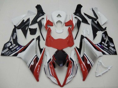 Carenado Moto Triumph Daytona 675 2013-2016 - Blanco Rojo Plata Negro Brillante