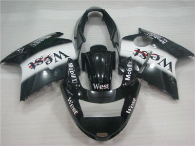 Carenado Moto Honda CBR1100XX Blackbird 1996-2007 - Negro Brillante Blanco West