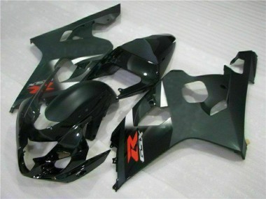 Carenado Moto Suzuki GSXR 600/750 2004-2005 - Negro Brillante Negro Mate Rojo Calcomanía