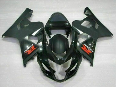 Carenado Moto Suzuki GSXR 600/750 2004-2005 - Negro Brillante Negro Mate Rojo Calcomanía