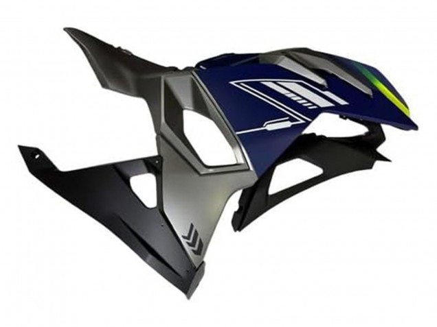 Carenado Moto Kawasaki Ninja 500 EX500R 2024-2025 - Azul Blanco Amarillo Plata Negro