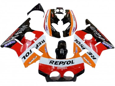 Carenado Moto Honda CBR400RR NC23 1987-1989 - Naranja Blanco Rojo Negro Brillante Repsol HRC