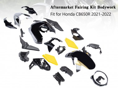 Carenado Moto Honda CB650R 2019-2022 - Negro Amarillo