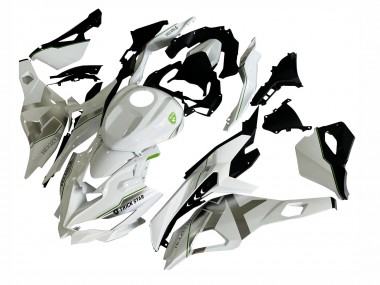 Carenado Moto Kawasaki ZX25R ZX-25R 2019-2025 - Blanco Plata Verde Negro Trick Star
