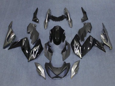 Carenado Moto Kawasaki Z250/Z300 2015-2016 - Negro Brillante Plata