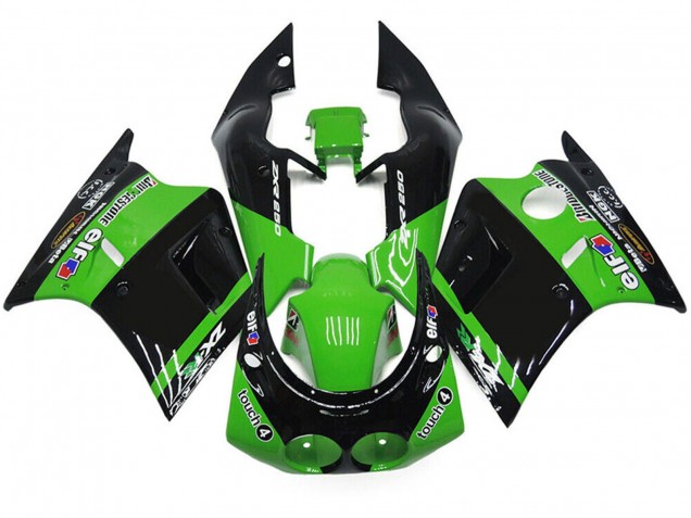 Carenado Moto Kawasaki ZXR250 1989-1990 - Verde Negro Brillante Elf Touch4 Bridgestone