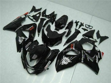 Carenado Moto Suzuki GSXR 1000 2009-2016 - Negro Brillante Rojo Faro Motul