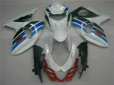 Completo Carenado Moto Suzuki GSXR 1000 2009-2016 - Blanco Azul Negro