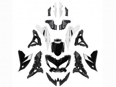 Carenado Moto Kawasaki Versys 650 2022-2025 - Negro Brillante Blanco