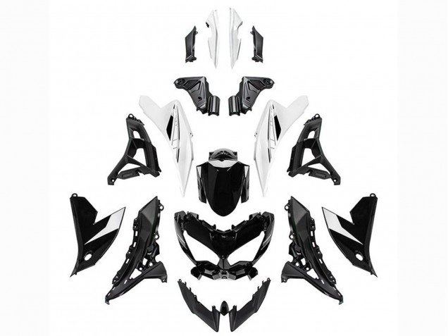 Carenado Moto Kawasaki Versys 650 2022-2025 - Negro Brillante Blanco