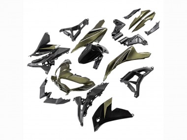 Carenado Moto Kawasaki Versys 650 2022-2025 - Verde Oscuro Negro