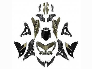 Carenado Moto Kawasaki Versys 650 2022-2025 - Verde Oscuro Negro
