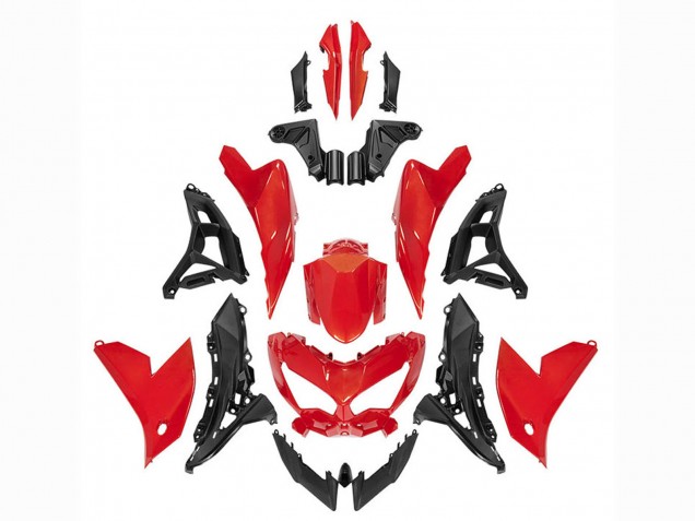 Carenado Moto Kawasaki Versys 650 2022-2025 - Rojo Negro