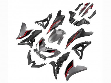 Carenado Moto Kawasaki Versys 650 2022-2025 - Gris Rojo Negro