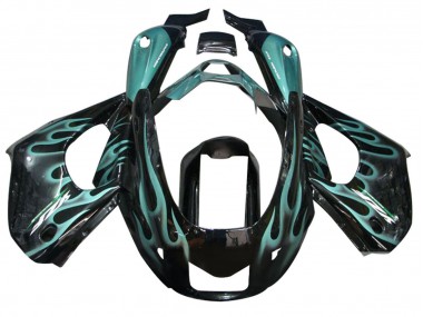 Carenado Moto Yamaha YZF 1000R Thunderace 1997-2007 - Negro Brillante Azul Llama