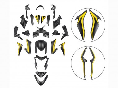 Carenado Moto Suzuki GSX-S 1000 2015-2020 - Negro Amarillo