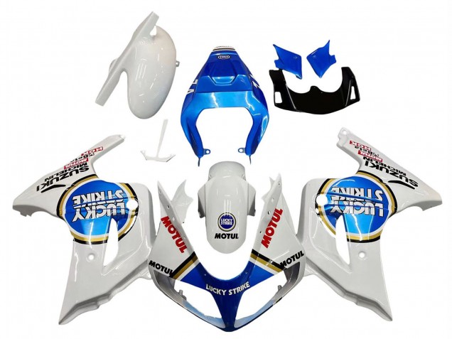 Carenado Moto Suzuki SV650 2003-2013 - Blanco Azul Lucky Strike Motul