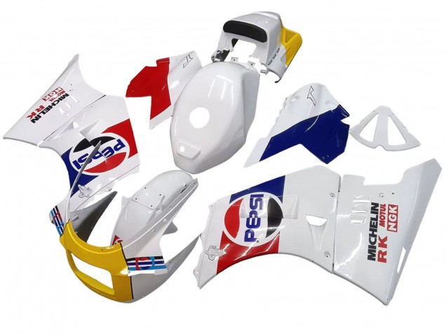 Carenado Moto Suzuki RG400 RG500 RG400/500 1984-1987 - Blanco Rojo Azul Amarillo Motul Michelin Pepsi