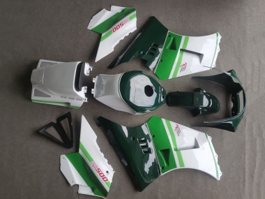 Carenado Moto Suzuki RG400 RG500 RG400/500 1984-1987 - Blanco Verde Oscuro