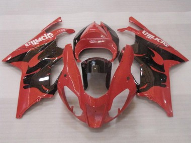 Carenado Moto Aprilia RSV1000 2003-2006 - Rojo Negro Brillante