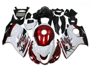 Carenado Moto Suzuki GSXR 1300 Hayabusa 2008-2020 - Blanco Rojo Negro