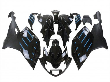 Carenado Moto BMW K1200S 2005-2010 - Negro Brillante Negro Mate Azul Línea