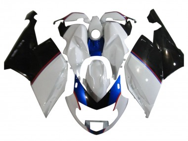 Carenado Moto BMW K1200S 2005-2010 - Blanco Azul Negro Brillante