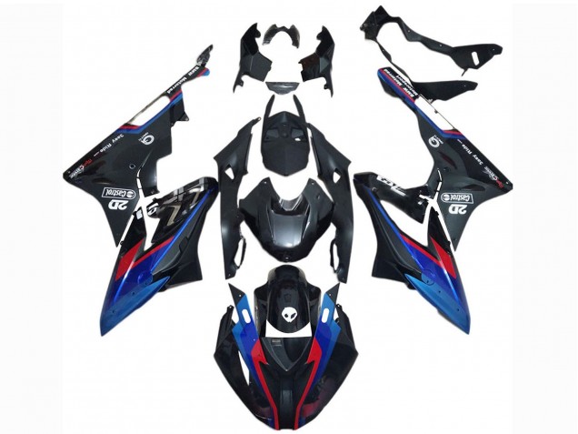 Carenado Moto BMW S1000RR 2017-2018 - Azul Rojo Negro Brillante Castrol