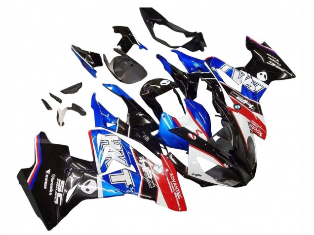 Kits Carenado Moto BMW S1000RR 2017-2018 - Blanco Azul Rojo Negro Brillante